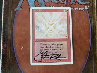 Mana Flare And Forest Revised Mtg Signed By Illus.  Christopher Rush