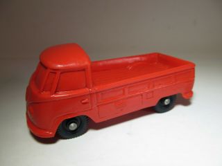 Vintage Tomte Laerdal Red Volkswagen Vw Kombi Rubber Model Toy Van Pickup Truck