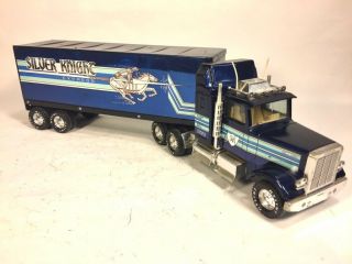 Vintage Nylint Silver Knight Express Semi Tractor / Trailer 24.  5 " Metal Truck