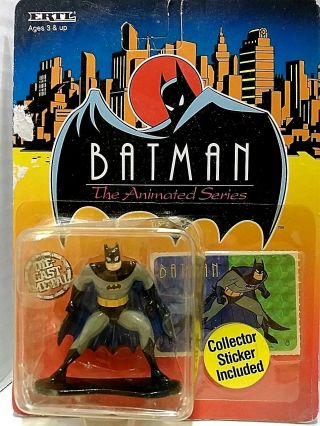 Batman The Animated Series Die Cast Metal,  Sticker Dc Comic Ertl Figurine Nip