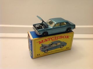 Vintage Lesney Matchbox 53 Ford Zodiac Mk Iv W/original Box