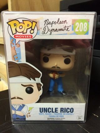 Funko Pop Uncle Rico Napoleon Dynamite 208 Retired Vaulted W/ Protector