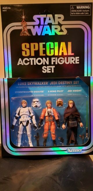 2019 Sdcc Comic - Con Exclusive Hasbro Star Wars Luke Skywalker Jedi Destiny Set