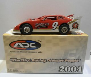 Bill Elliott 1:24 Adc 9 Dirt Late Model Race Car 2004 Auto Racing 1 Of 3,  500