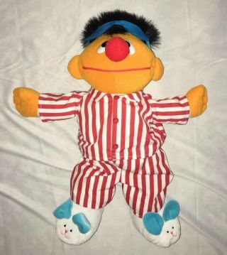 Tyco 1996 Sesame Street Sleep And Snore Ernie Talking & Singing Plush Doll 16 "