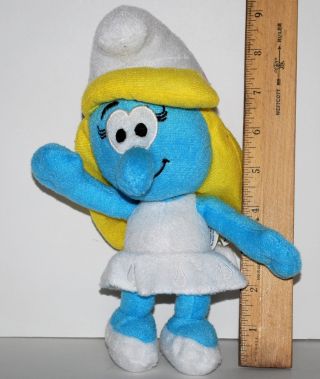 Smurfette 9 " Tall Stuffed Animal Toy Girl Doll By Kellytoy 2013 Smurfs Blue Tv
