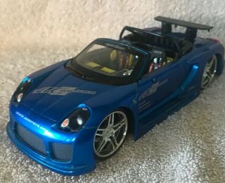 Jada Toys Import Racer 1/24 Diecast Toyota Mr2 Spyder Blue Vhtf