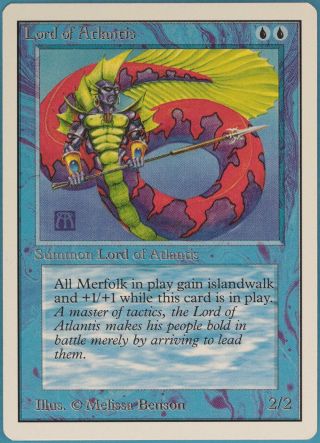 Lord Of Atlantis Unlimited Spld Blue Rare Magic Gathering Card (36511) Abugames