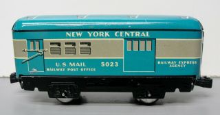 Marx Train U.  S.  Mail York Central 5023 Mail Car 6 " 4 Wheel Car [401]