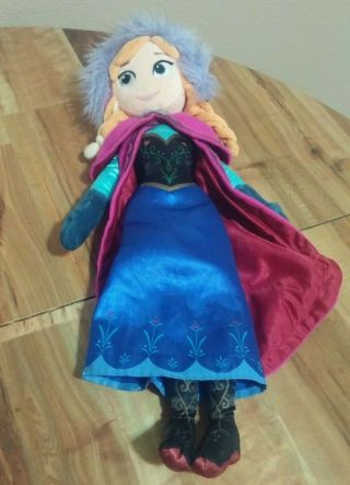 Disney Store Frozen Anna Plush 20 " Inches Soft Doll