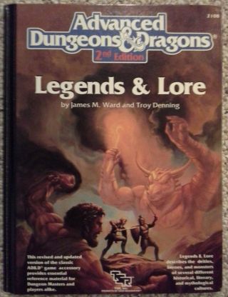 2e Legends & Lore (1st Printing) - Advanced Dungeons & Dragons - Ad&d Tsr