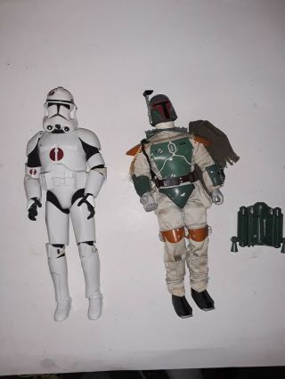 Star Wars Boba Fett & Storm Trooper Hasbro Action Figures 1997