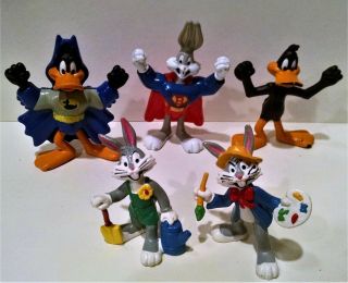 5 Warner Bros Looney Tunes Bugs Bunny&friends Figures 