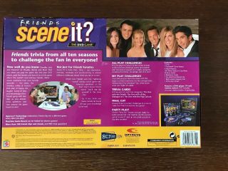 Friends Scene it DVD Trivia Board Game 2005 Screenlife Mattel Complete - 2