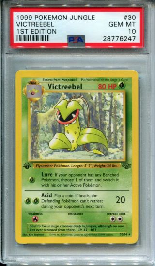 Victreebel 30/64 Rare Pokemon 1st Edition Jungle Set - Psa 10