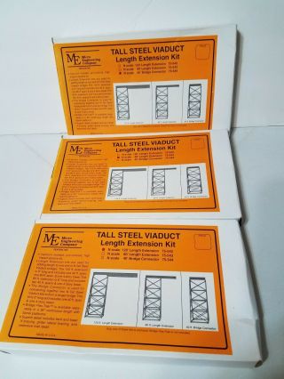 N Scale Micro Engineering Tall Steel Viaduct Length Extention Kit 75 - 542/543/544