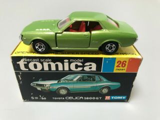 Tomy Tomica Pocket Cars Made In Japan - No 26 Toyota Celica 2000gt W/original Box