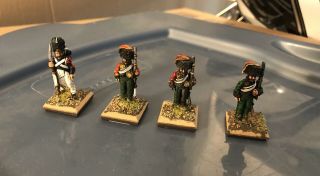 28mm Napoleonic French Imperial Guard 4 Soldiers Colors