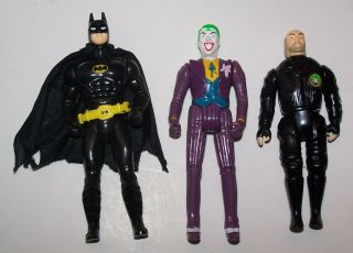 Vintage 1989 Batman The Movie Action Figures - Batman - The Joker - Bob The Goon