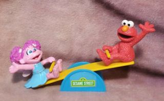 Sesame Street Elmo & Abby Cadabby Teeter Totter Cake Topper Toy Bakery Crafts