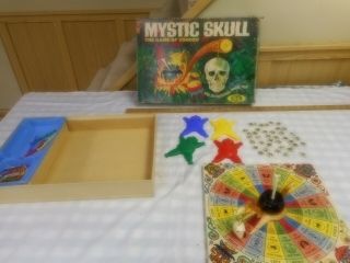 1964 Mystic Skull Board Game Of Voodoo Mysterious Skull Ideal Complete