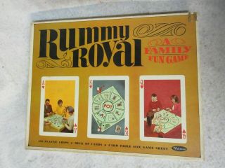 Rummy Royal Card Table Size Game Set Cards,  Chips,  Whitman.