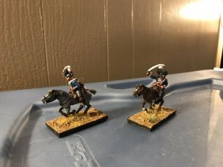 28mm Napoleonic British Light Dragoons Mounted Soldiers Painted Colors