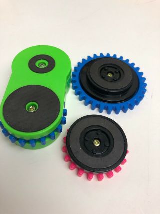 1997 Tomy Gearation Mechanical Magnetic Toy Spinning Gears And Board 3