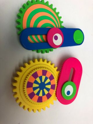 1997 Tomy Gearation Mechanical Magnetic Toy Spinning Gears And Board 4