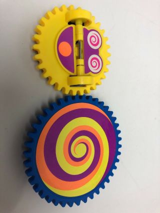 1997 Tomy Gearation Mechanical Magnetic Toy Spinning Gears And Board 6