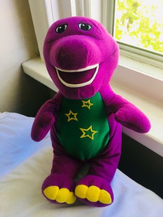 9” Singing Barney Love N Lights Stars Musical Plush Stuffed Animal Dinosaur Toy