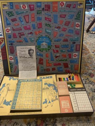 Vintage Perry Mason Case Of The Missing Suspect Board Game Complete