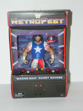 2017 Mattel Wwe Retrofest Macho Man Randy Savage Cowboy Hat Wrestler Action Fig