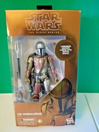 Exclusive Star Wars Black Series 6 " Carbonized Mandalorian 2019 First Edition