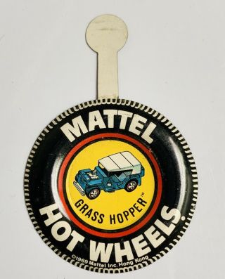 Grass Hopper Rare Metal Button Hot Wheels Redline Jeep 1969 Pin