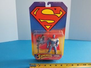 Toy Vintage Superman Man Of Steel A.  K.  A John Henry Irons 62900 1995 Kenner Nib