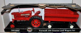 Ertl Mccormick Farmall 350 Tractor And Wagon Set; 1/16 Scale;
