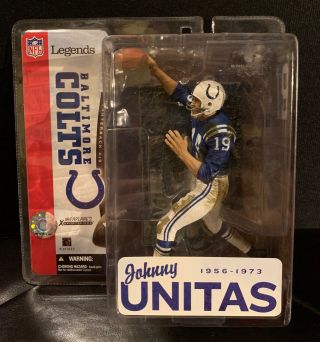 Johnny Unitas - Baltimore Colts - Mcfarlane Nfl Legends Series 1 From 2005 Blue