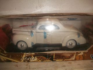 1940 Ford Coupe 1:18 Scale Diecast Car Motor Max White 73108 Nos
