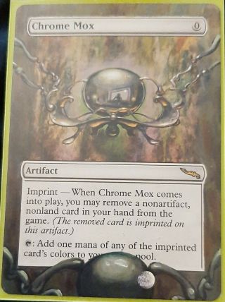 Mtg Altered Art Chrome Mox Hand Painted