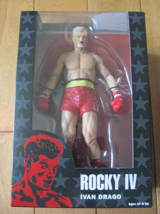 Neca Rocky 40th Ivan Drago Red Trunk Figure Rocky Iv Series 2 Tag Residue