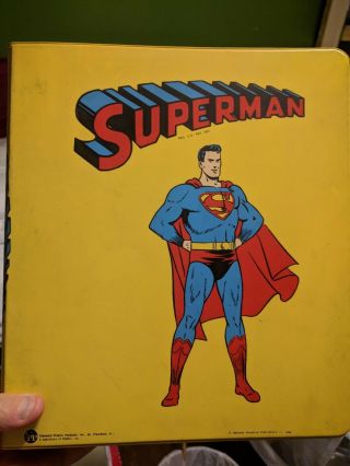 Vintage 1966 Superman 3 - Ring School Binder (mattel / Spp)
