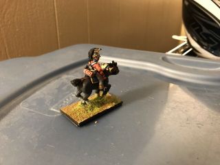 28mm Napoleonic British 3rd Dragoons Mounted Bugler Soldier Colors