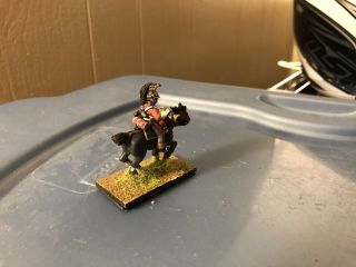 28mm Napoleonic British 3rd Dragoons Mounted Bugler Soldier Colors 4