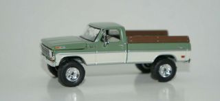 Custom Lifted 1969 Ford F - 100 Pickup Truck 4x4 1/64 Scale Dcp Diecast Greenlight