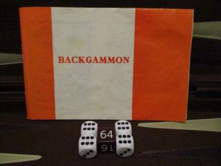 Vintage 70 ' s Skor - Mor Backgammon Game in Travel Case Briefcase W/ Instructions 2