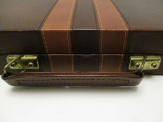 Vintage 70 ' s Skor - Mor Backgammon Game in Travel Case Briefcase W/ Instructions 6