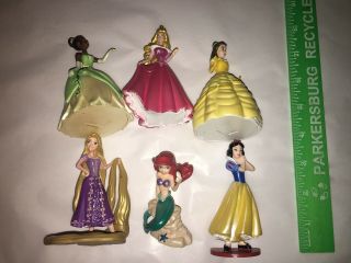 6pc Disney Princess Cinderella Belle Playset 6 Figure Cake Topper Set