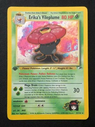 1st Edition Gym Heroes Erika 