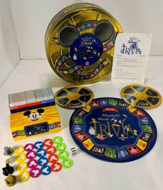 1997 The Wonderful World Of Disney Trivia Game By Mattel Complete In Good Cond